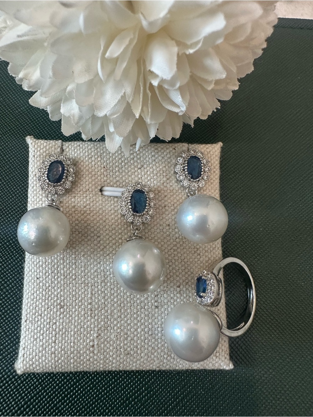 Authentic South sea pearl in micron setting, pearl sizes 12mm..